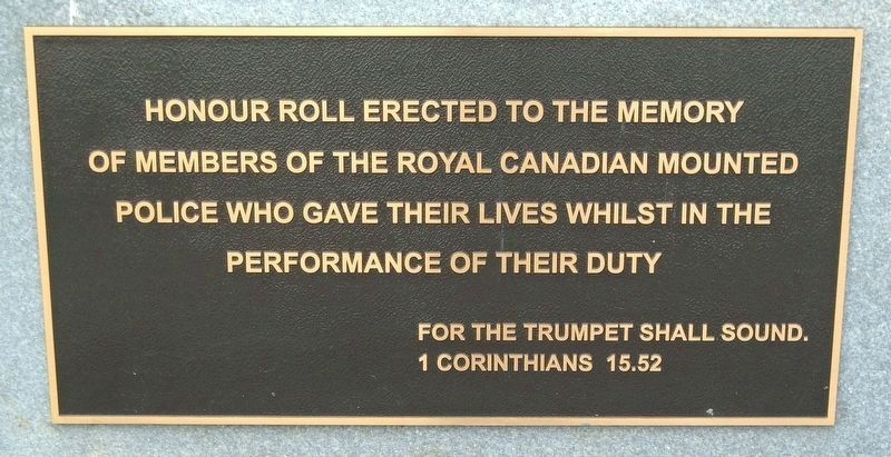 RCMP National Memorial Cemetery Honour Roll Dedication image. Click for full size.
