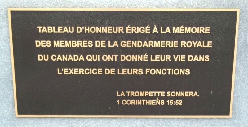 Tableau d'honneur du Cimeti�re comm�moratif national de la GRC image. Click for full size.