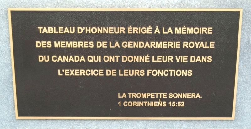 Tableau d'honneur du Cimetire commmoratif national de la GRC image. Click for full size.