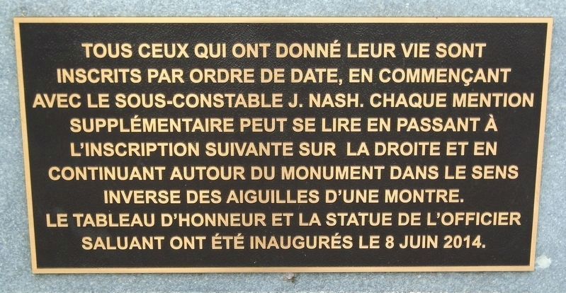 Instructions concernant le tableau d'honneur du Cimeti�re comm�moratif national de la GRC image. Click for full size.