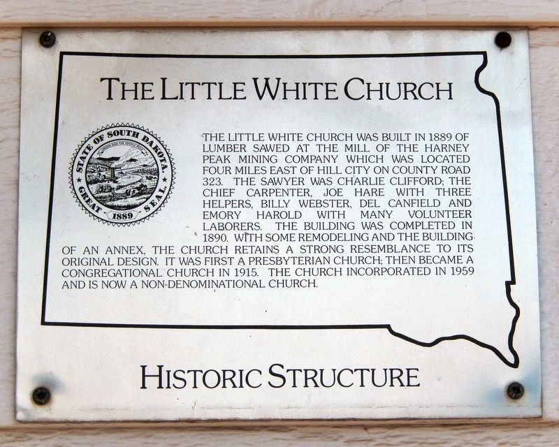 The Little White Church Marker image. Click for full size.