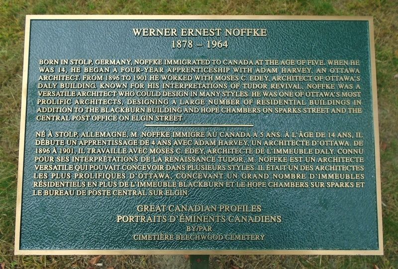 Werner Ernest Noffke Marker image. Click for full size.