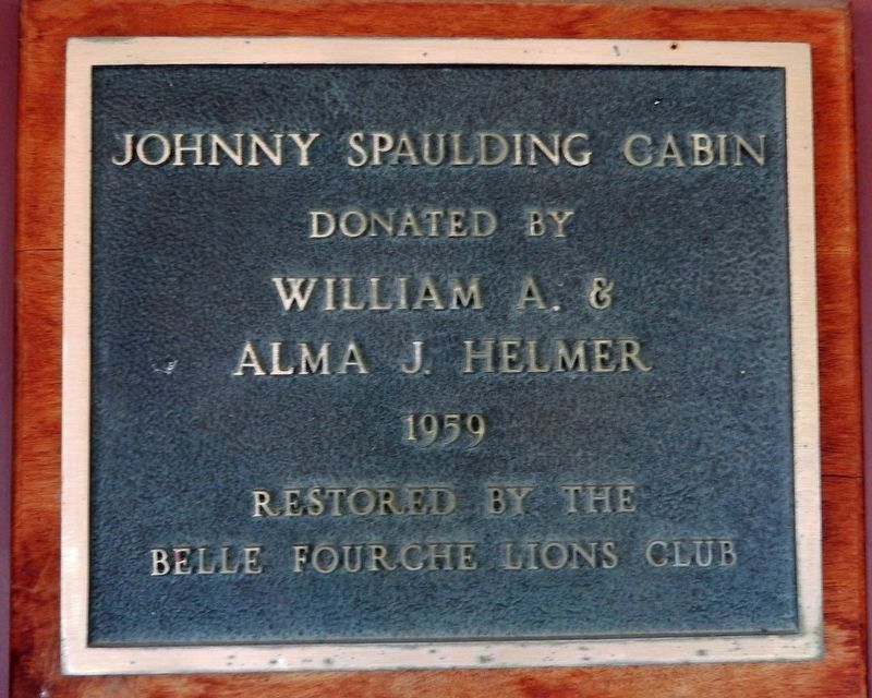 Johnny Spaulding Cabin Marker image. Click for full size.