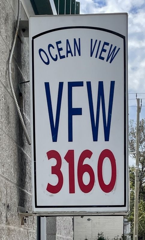 Ocean View VFW 3160 sign image. Click for full size.