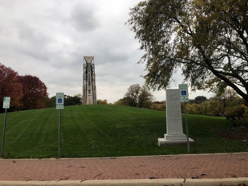 Site of the First Frame House in DuPage County Marker. Click for full size. Site of the First Frame House in DuPage County Marker image. Click for full size.