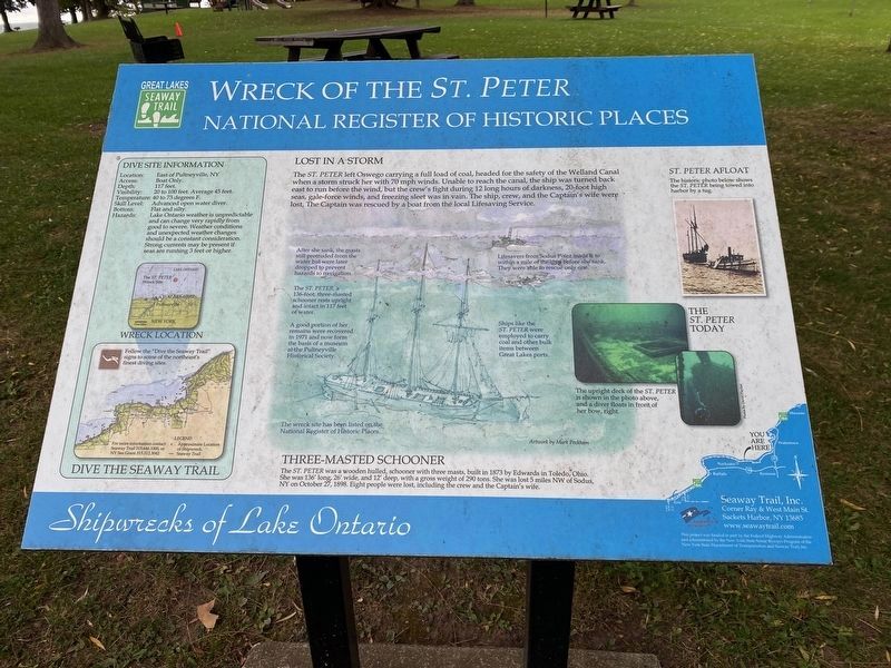 Wreck of the <i>St. Peter</i> Marker. Click for full size. Wreck of the <i>St. Peter</i> Marker image. Click for full size.