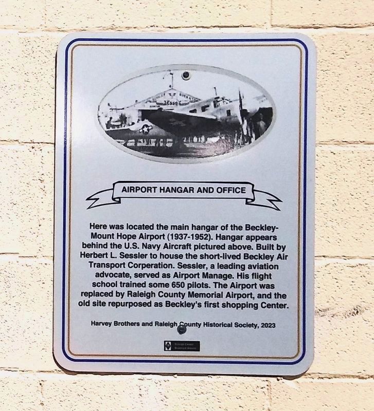 Airport Hangar and Office Plaque image. Click for full size.
