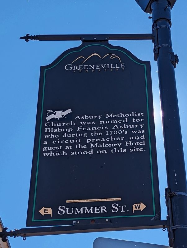 Asbury Methodist Church Marker image. Click for full size.