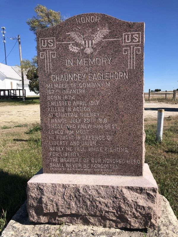 Chauncey Eaglehorn Marker. Click for full size. Chauncey Eaglehorn Marker image. Click for full size.