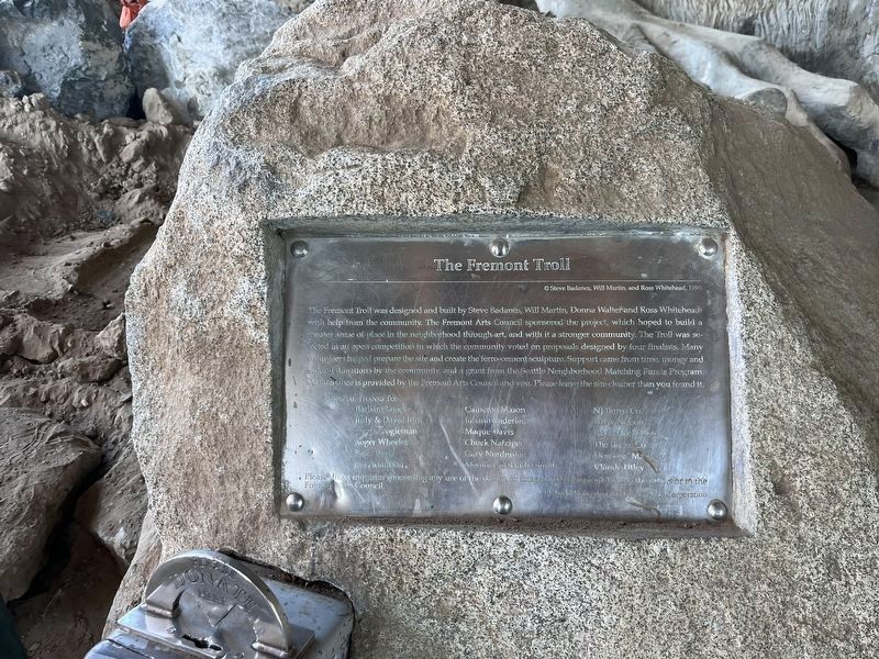 The Fremont Troll Marker image. Click for full size.
