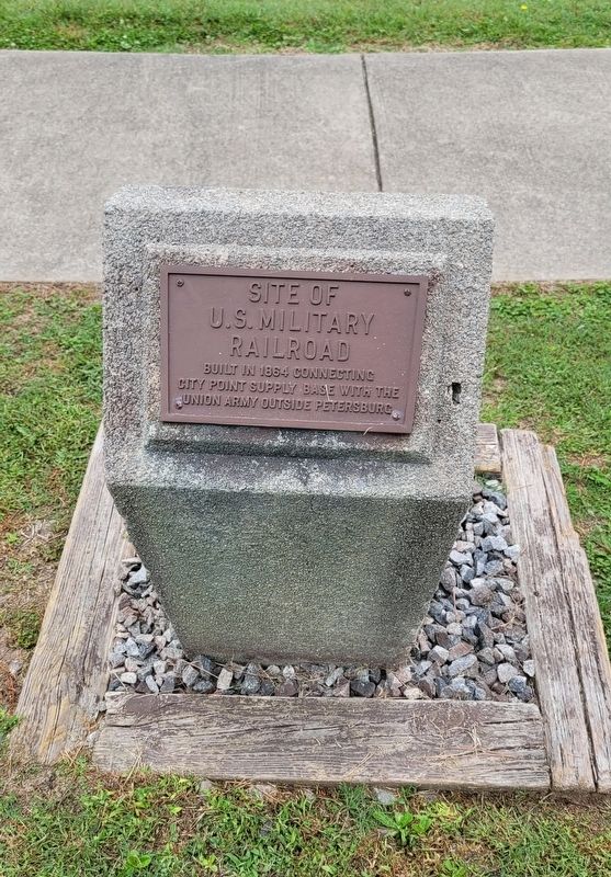 Site of U.S. Military Railroad Marker. Click for full size. Site of U.S. Military Railroad Marker image. Click for full size.