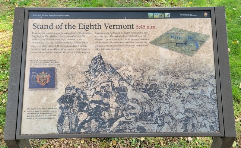 Stand of the Eighth Vermont Marker image. Click for full size.