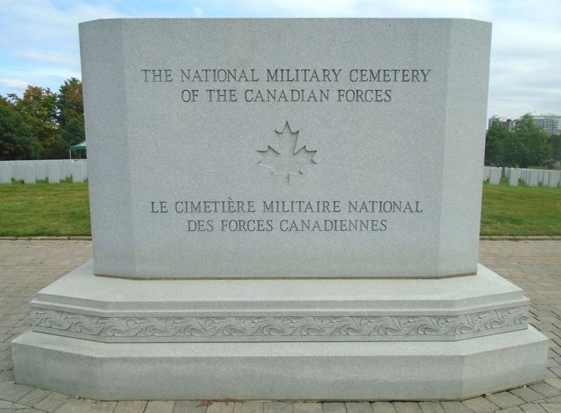 The National Military Cemetery of the Canadian Forces Monument image. Click for full size.