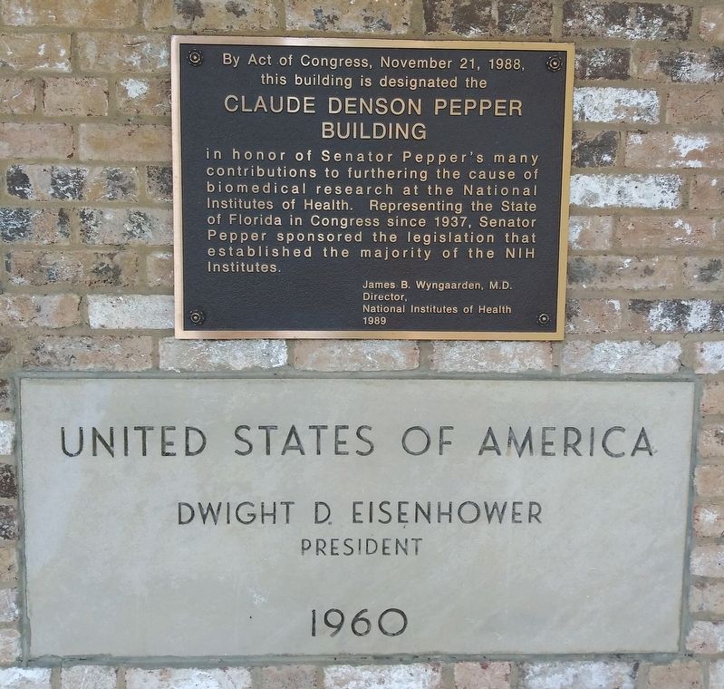 Claude Denson Pepper Building Marker image. Click for full size.