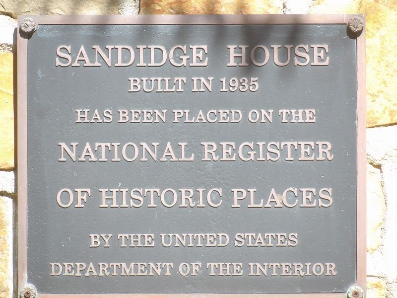 Sandidge House Marker image. Click for full size.