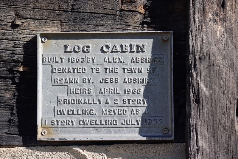 Log Cabin Marker. Click for full size. Log Cabin Marker image. Click for full size.
