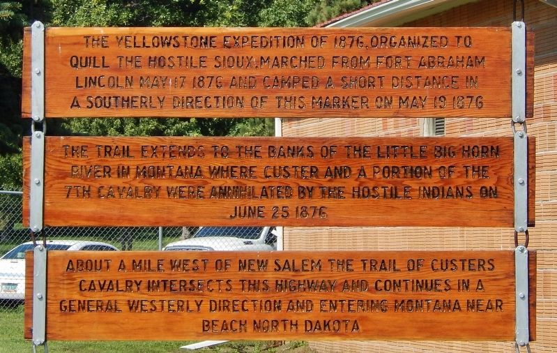 Custer Trail Marker image. Click for full size.