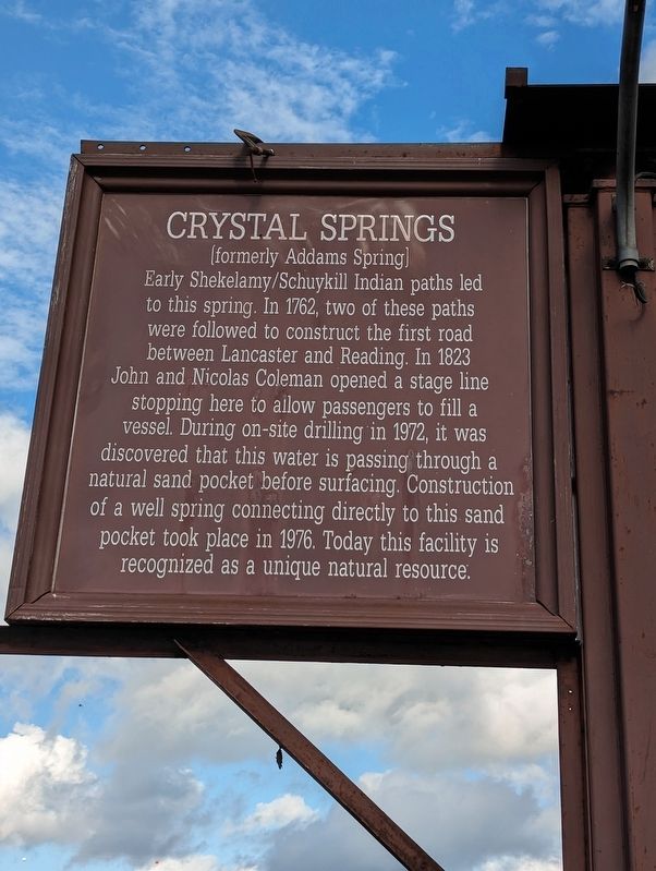 Crystal Springs Marker image. Click for full size.