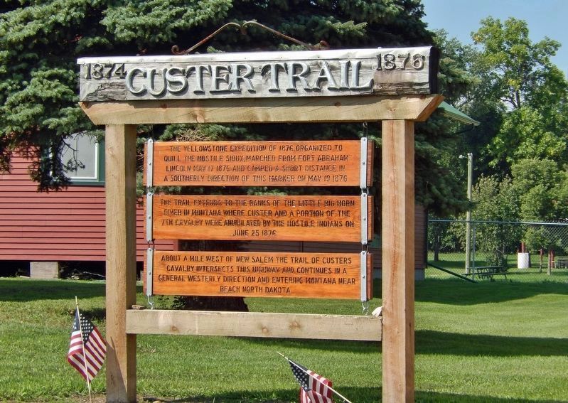 Custer Trail Marker image. Click for full size.
