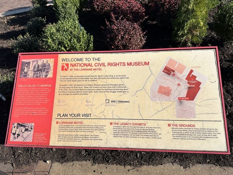 Welcome To The National Civil Rights Museum Marker. Click for full size. Welcome To The National Civil Rights Museum Marker image. Click for full size.