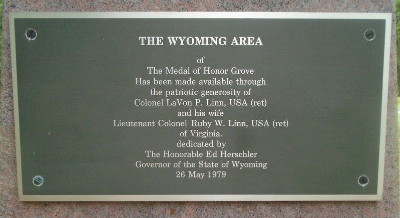 Wyoming Medal of Honor Plaza Sponsors image. Click for full size.
