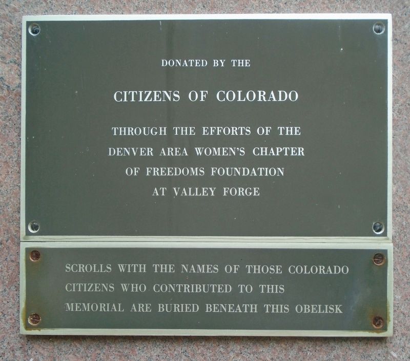 Colorado Medal of Honor Sponsors Marker image. Click for full size.