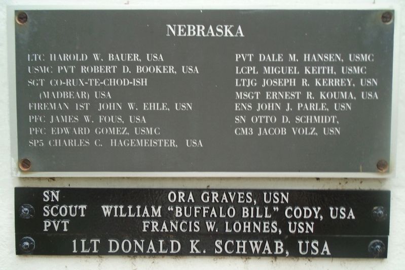 Nebraska Medal of Honor Recipients Marker image. Click for full size.