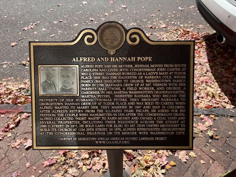 Alfred and Hannah Pope Marker image. Click for full size.