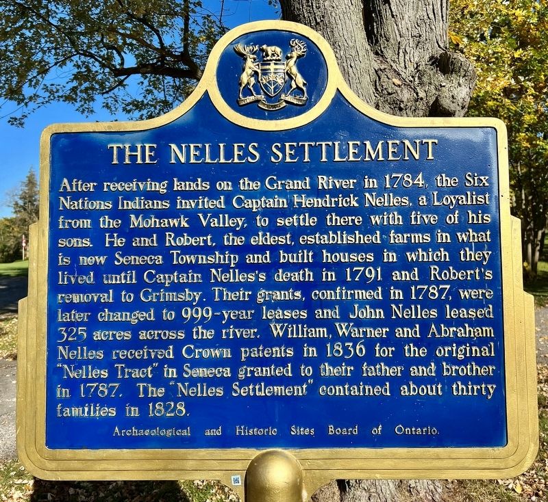 The Nelles Settlement Marker image. Click for full size.