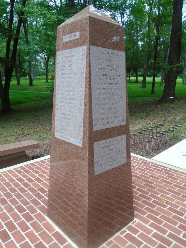 Oklahoma Medal of Honor Recipients Memorial Obelisk image. Click for full size.