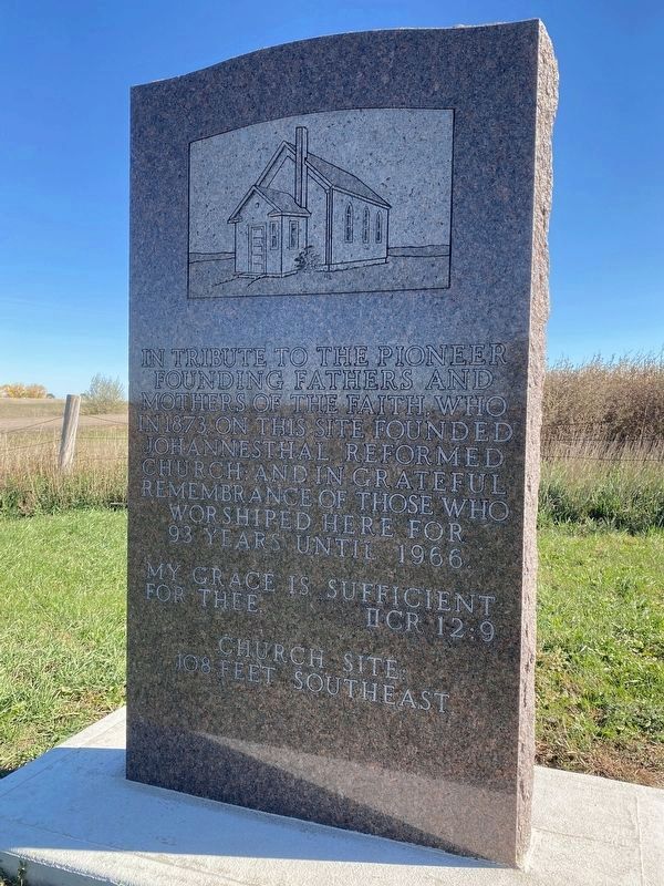 Johannesthal Reformed Church Marker. Click for full size. Johannesthal Reformed Church Marker image. Click for full size.