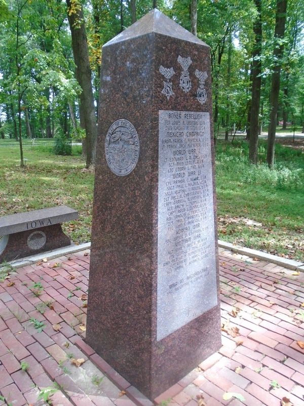 Iowa Medal of Honor Recipients Memorial Obelisk image. Click for full size.