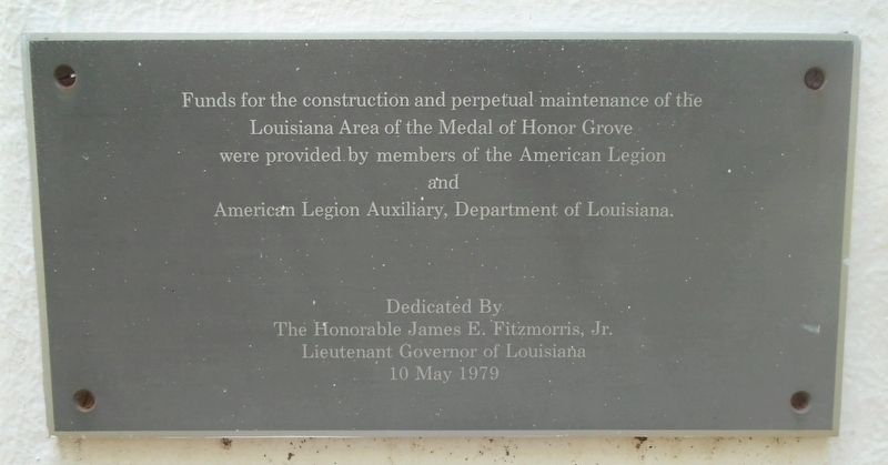 Louisiana Medal of Honor Recipients Dedication Marker. Click for full size. Louisiana Medal of Honor Recipients Dedication Marker image. Click for full size.