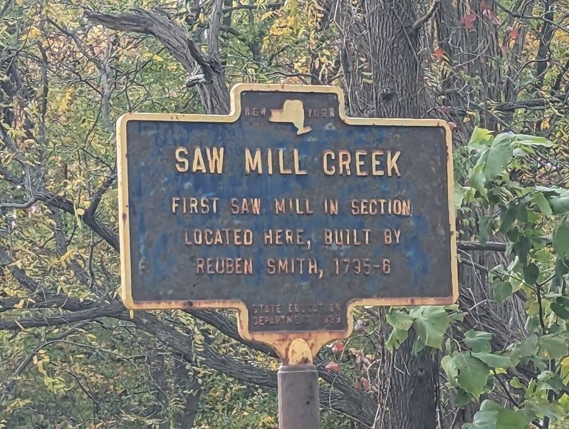 Condition of Saw Mill Creek Marker October 2023. Click for full size. Condition of Saw Mill Creek Marker October 2023 image. Click for full size.