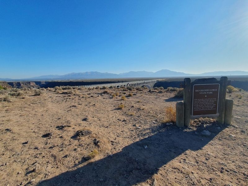 Rio Grande Gorge State Park Marker. Click for full size. Rio Grande Gorge State Park Marker image. Click for full size.