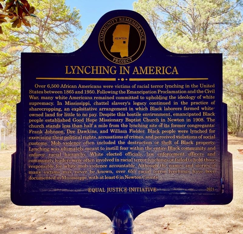 Lynching in America Marker image. Click for full size.