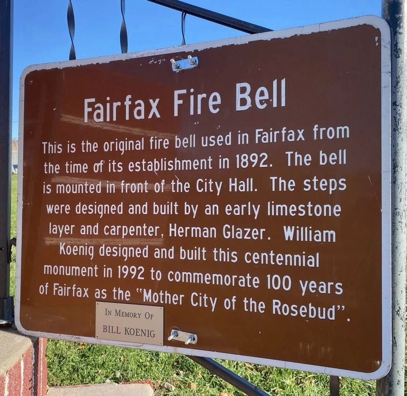 Fairfax Fire Bell Marker. Click for full size. Fairfax Fire Bell Marker image. Click for full size.