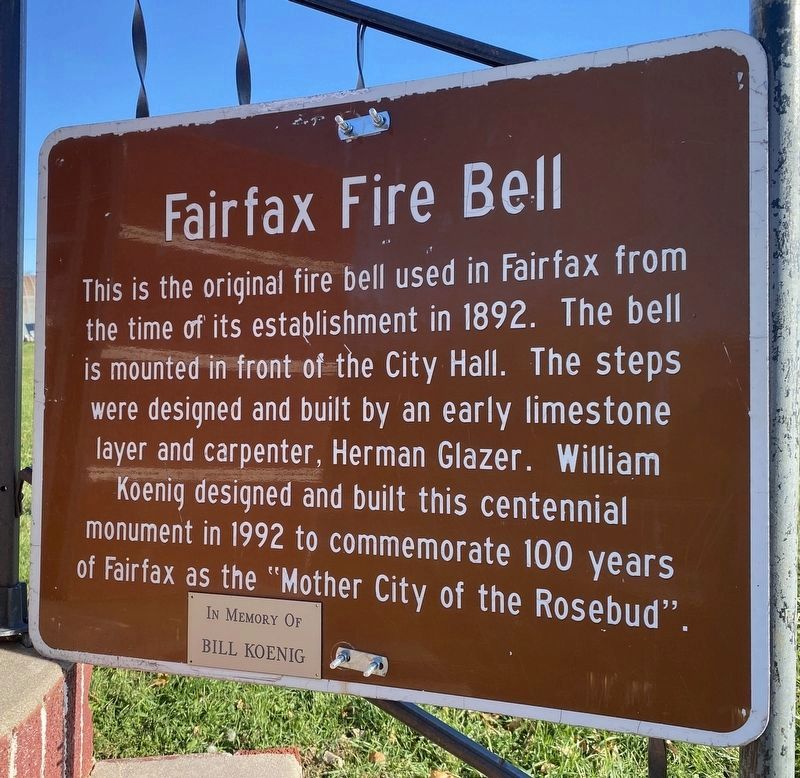 Fairfax Fire Bell Marker image. Click for full size.