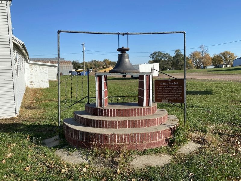 Fairfax Fire Bell, Marker, and Monument Steps. Click for full size. Fairfax Fire Bell, Marker, and Monument Steps image. Click for full size.