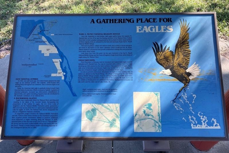 A Gathering Place for Eagles Marker image. Click for full size.