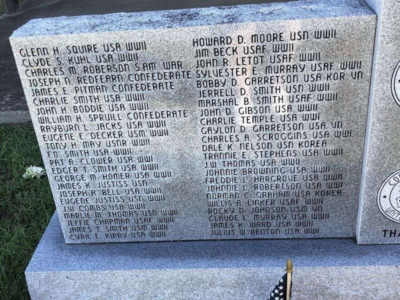 Winfield Cemetery Veterans Memorial Marker (left) image. Click for full size.