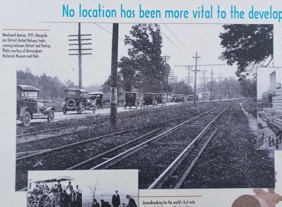Woodward Avenue: A True Original Marker  upper left image image. Click for full size.