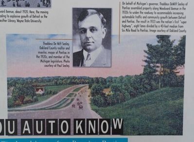 Woodward Avenue: A True Original Marker  lower right images image. Click for full size.