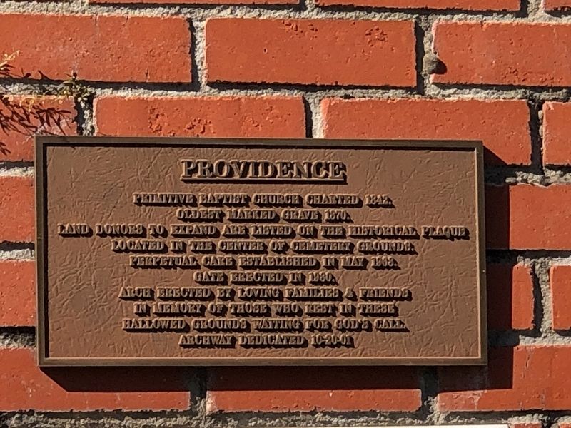 Providence Marker. Click for full size. Providence Marker image. Click for full size.