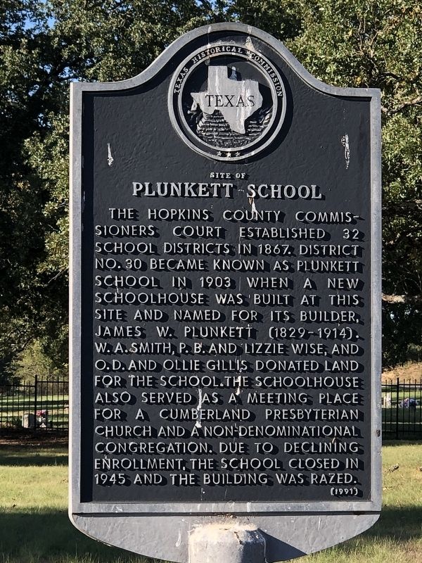 Site of Plunkett School Marker image. Click for full size.
