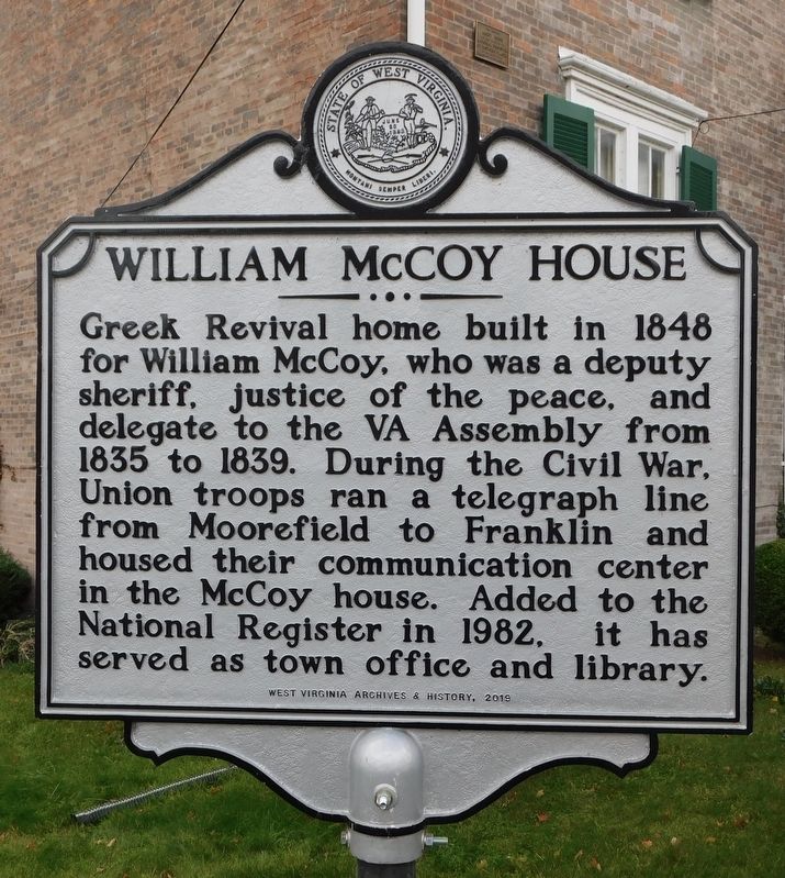 William McCoy House Marker image. Click for full size.