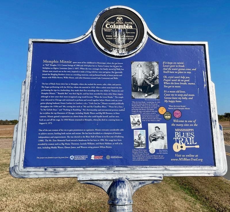 Memphis Minnie Marker (reverse) image. Click for full size.