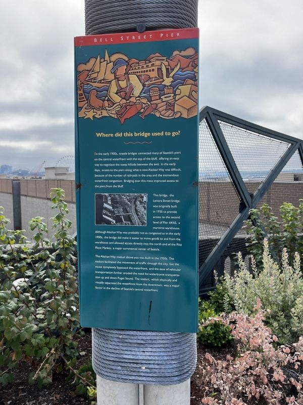 Where did this bridge used to go? / Where does this bridge go now? Marker. Click for full size. Where did this bridge used to go? / Where does this bridge go now? Marker image. Click for full size.