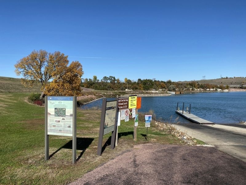 Welcome to Randall Creek Recreation Area Marker, from the south. Click for full size. Welcome to Randall Creek Recreation Area Marker, from the south image. Click for full size.