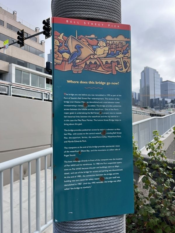 Where did this bridge used to go? / Where does this bridge go now? Marker. Click for full size. Where did this bridge used to go? / Where does this bridge go now? Marker image. Click for full size.